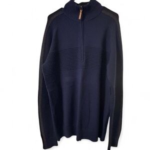 Men's Navy Half-Zip Sweater